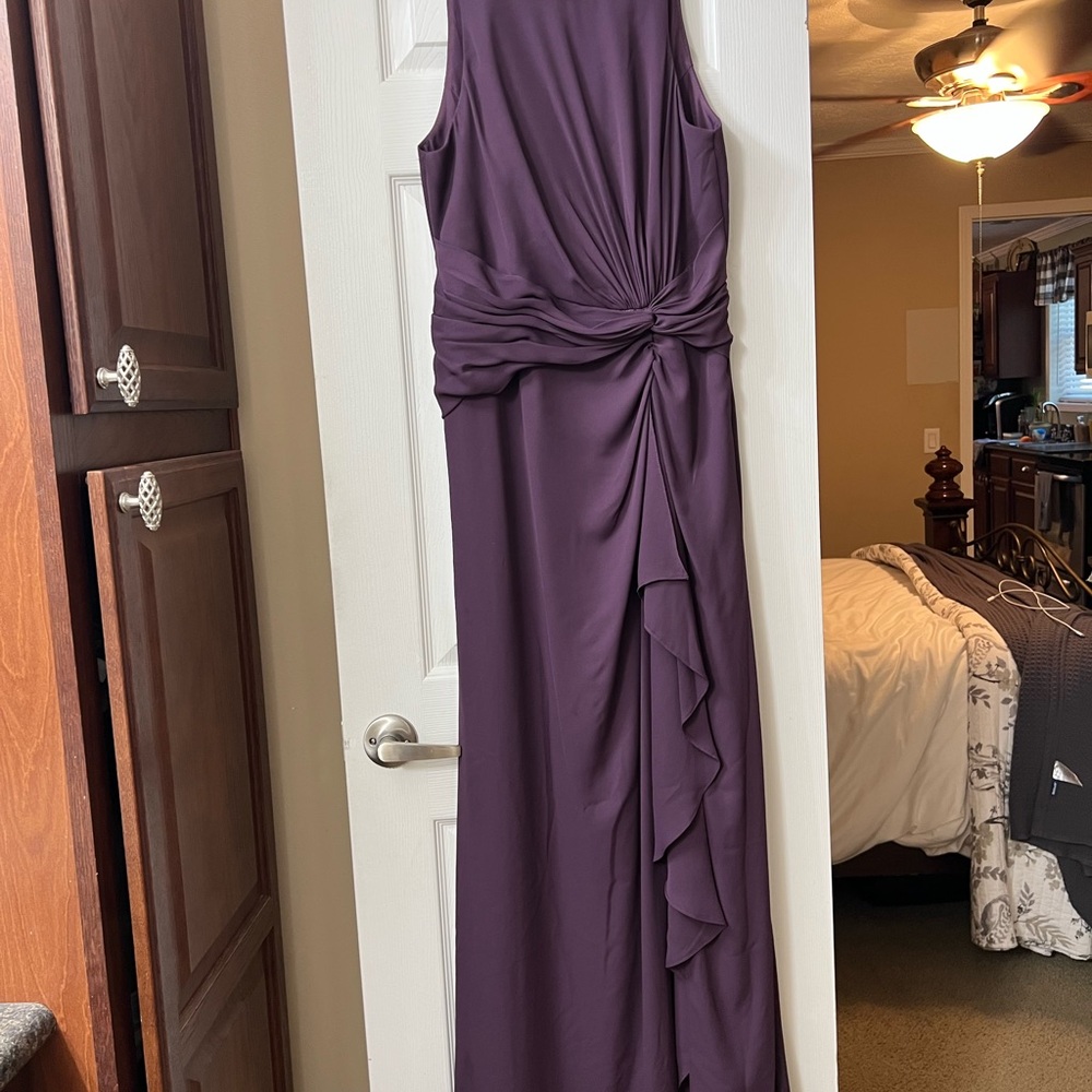 Elegant Plum Sleeveless Dress